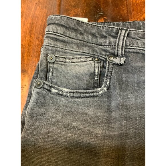 R13 Black Denim Boy Skinny Cropped Jeans $365, Size 24 - Picture 4 of 10